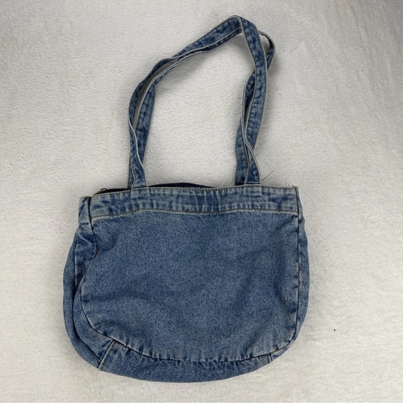SHANE Acid-wash Denim Shoulder Bag Purse Vintage Y2K 90’s 80’s Retro - Picture 2 of 8